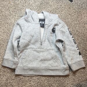 Carhartt Kids Light Gray Half-Zip Hoodie